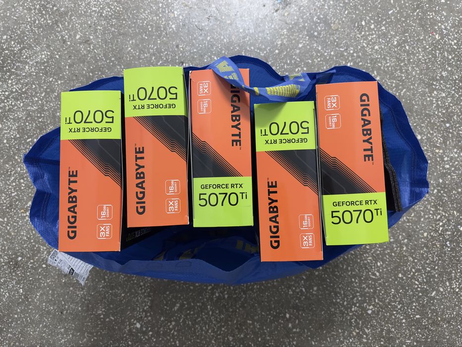 Gigabite RTX 5070 Ti doar cutia (BOX only).