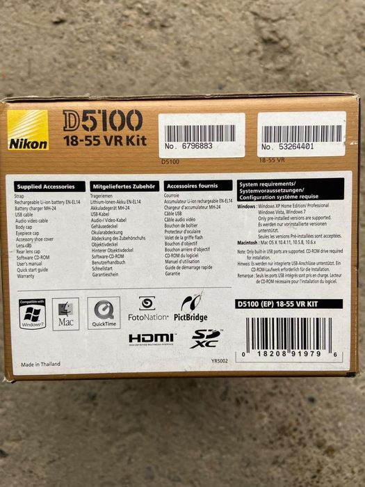 Продам фотоаппарат Никон D5100