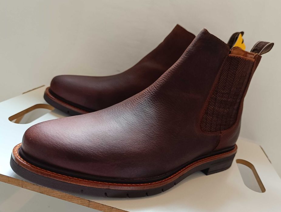 Ghete chelsea 44 42 43 plain toe Salamander NOI piele naturala moale