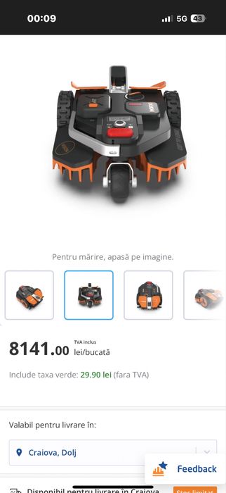 Robot tuns iarba WORX Vision