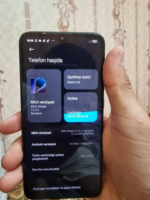 Redmi 8 A holati ideal