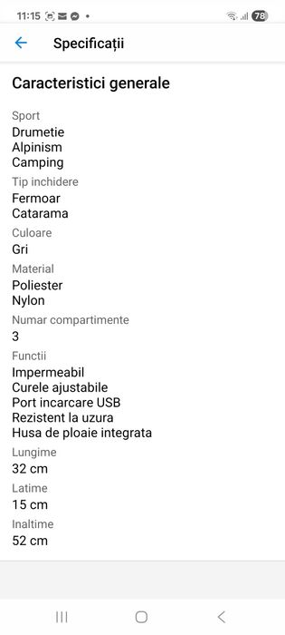 Rucsac unisex  pt drumetii