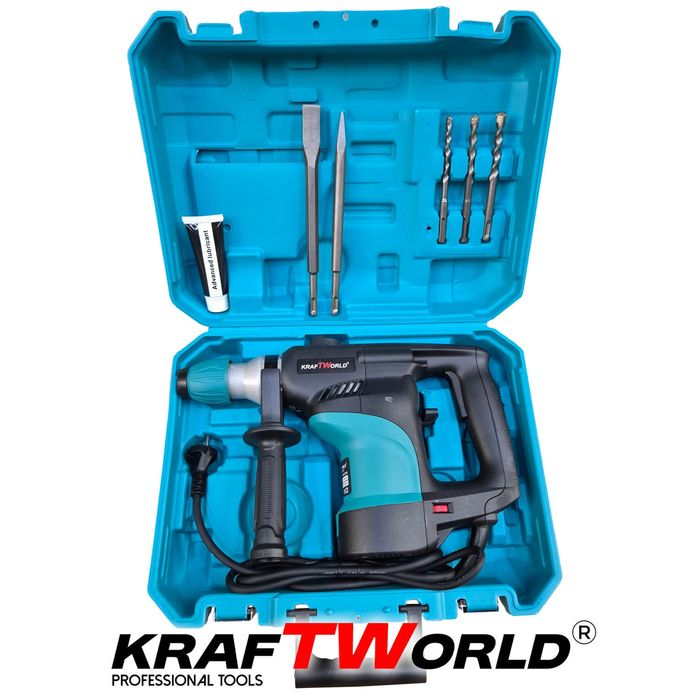 Мощен Ударен Къртач 2000W 5.5J KraftWorld за Тежки Задачи