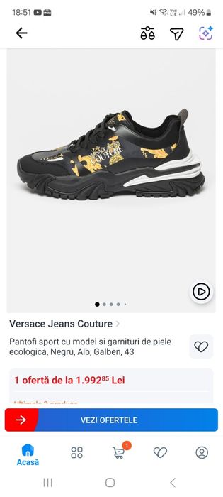 Adidasi barbati Versace nr 42