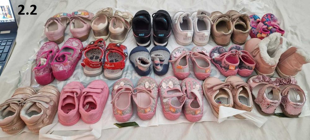 33 бр. Евтини и Запазени Детски обувки за момиче до 25 номер