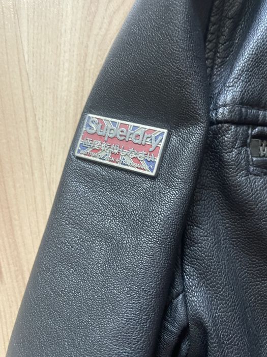 SUPERDRY Leather Jacket / мъжко кожено(естествена) яке S