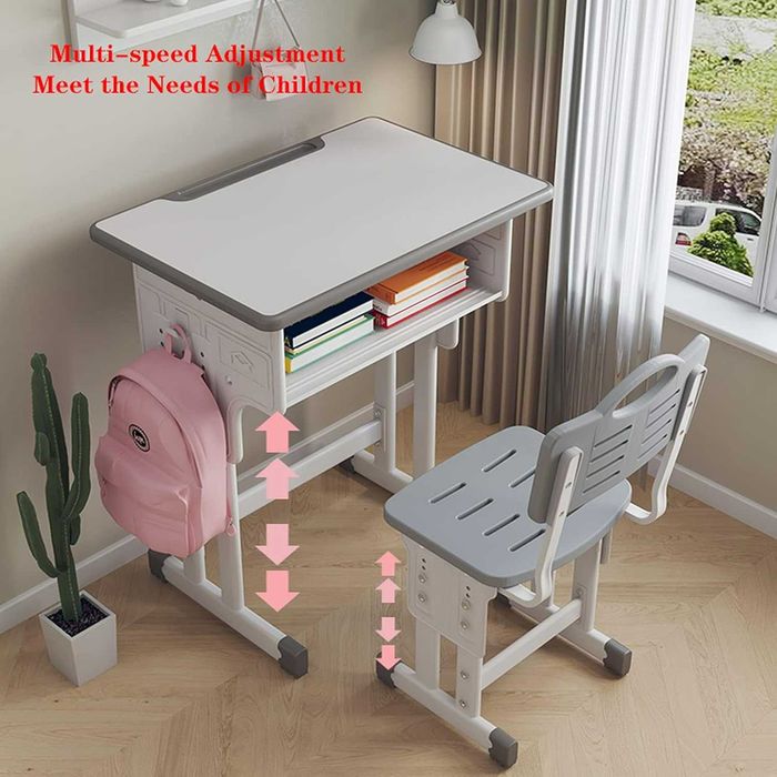 Стол и стульчик с регулировкой высоты парта подарок школьникам dm17