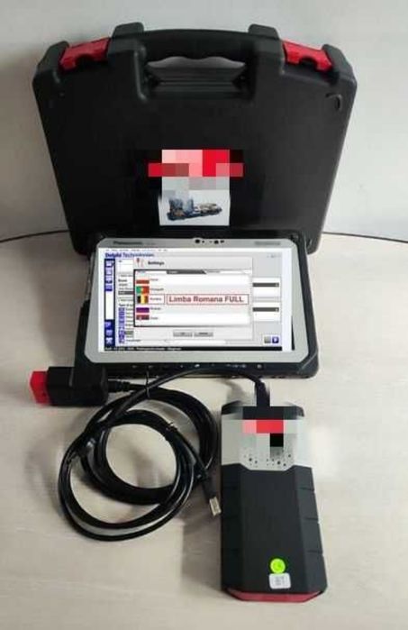 Kit tester diagnoza auto turisme+camioane si Tableta Panasonic 8/256GB