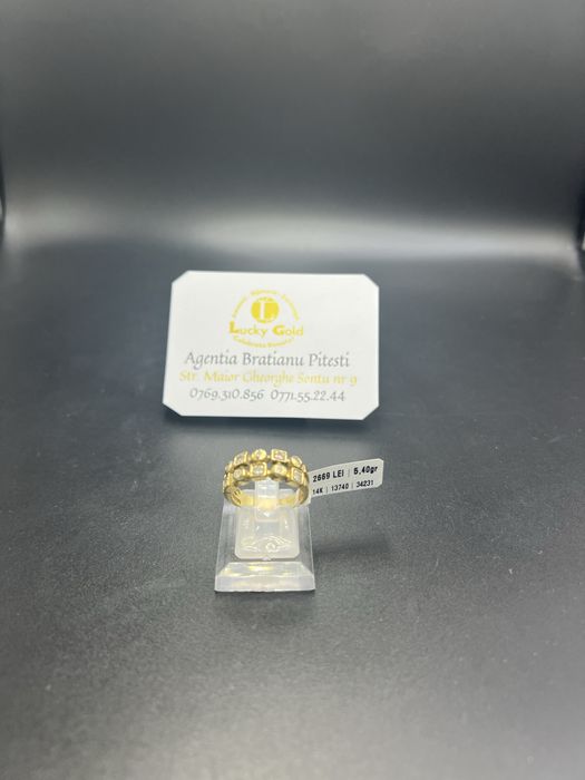 Inel aur 14k 5.40 gr marimea 18 cod 13740