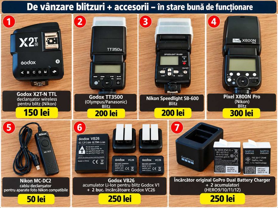 Blitzuri aparate foto + accesorii