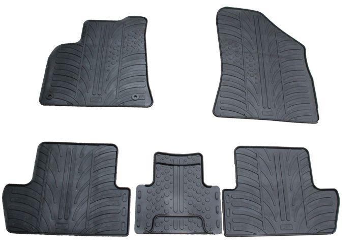 Set covorase auto din cauciuc Peugeot 3008 2009-08.2016, Peugeot 5008 2009-04.2017, Negru, Gledring, 5 buc