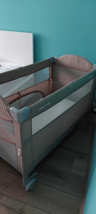 Детско креватче / Бебешка кошара на две нива Kikka boo + матрак Икеа