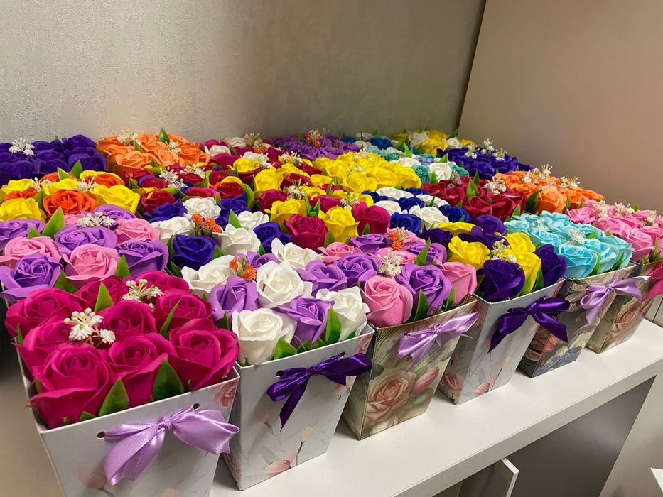 Набор мыльных роз - 9 штук