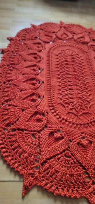 Вязаный ковер ручной работы
