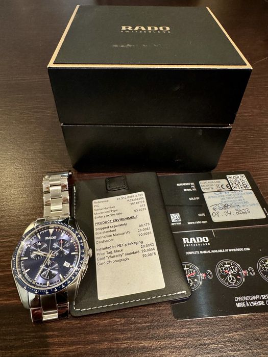 Vand ceas Rado Chronograph , cutie , carduri