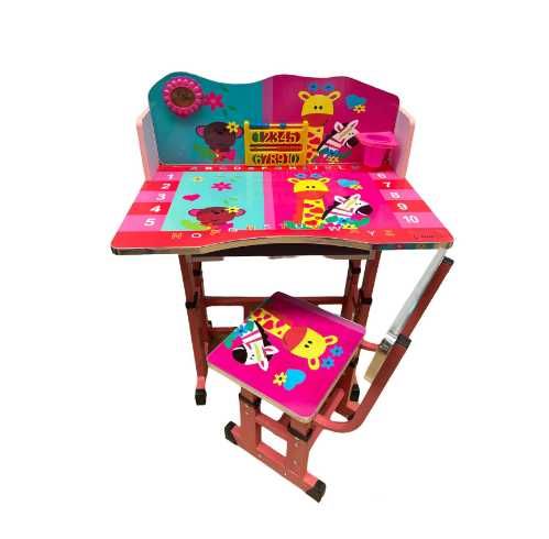 Birou cu scaunel ,inaltime reglabila,MDF,diferite modele fete/baieti