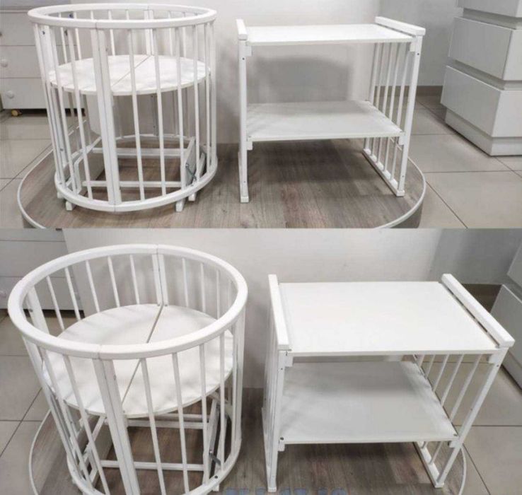 Кроватка-трансформер 7-в-1 + матрасы + постель