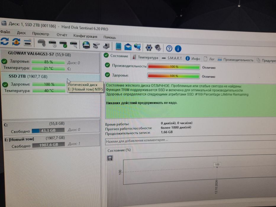 ССД M2. Sata. 2Tb. Новые!!!