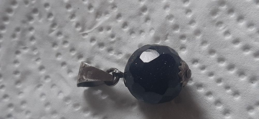 Pandantiv argint cu piatra blue gold stone