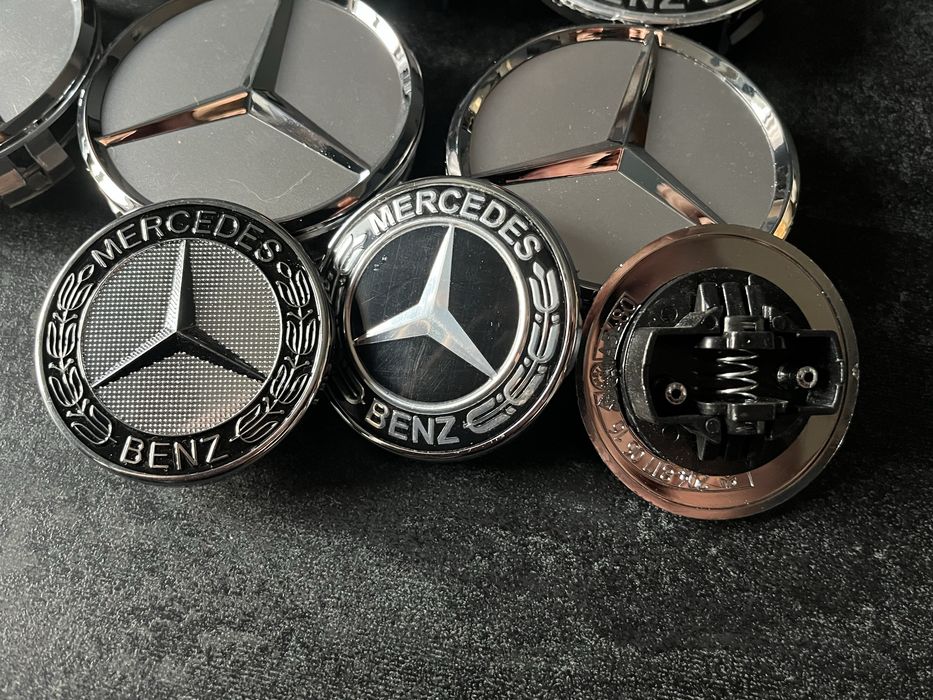 Капачки за джанти мерцедес/mercedes  и емблеми(75мм + 55мм)