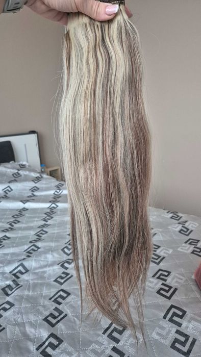 Естествена коса ,готова за поставяне ,перфектно състояние