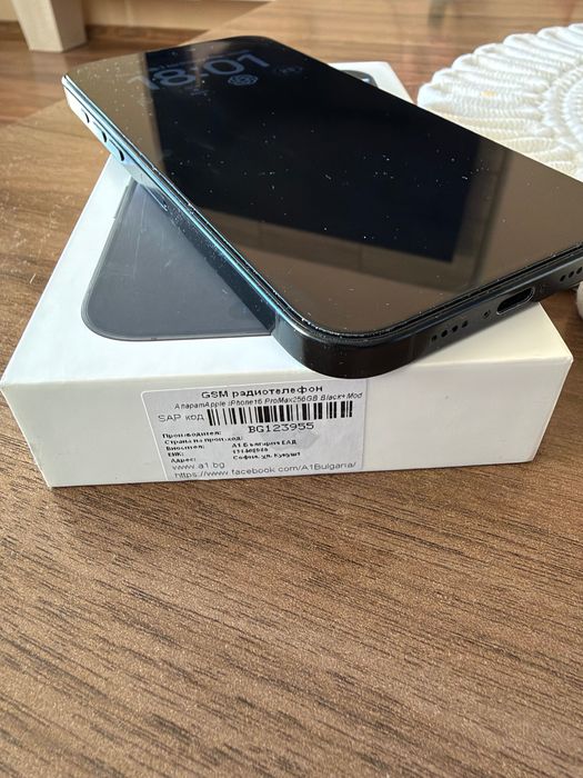 Apple iPhone 16 pro max Titanium Black 256gb Безупречен!