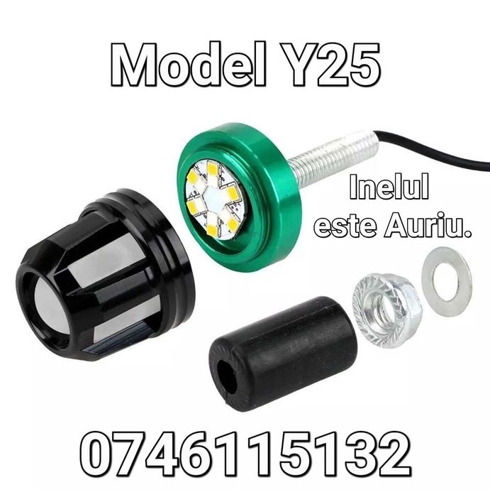 Semnalizari ghidon-Semnalizare LED+Pozitie-Capete Ghidon Aluminiu- Y25