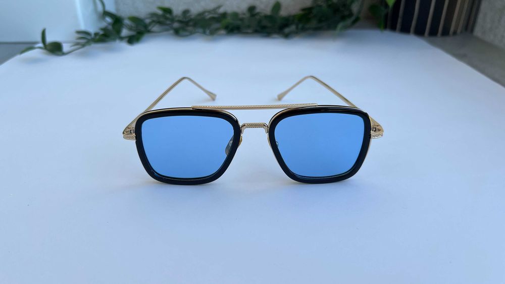 Ochelari de soare Dita Flight - Rama aurie Lentile albastre