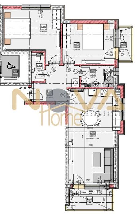 Продава се Тристаен апартамент в Варна, Владислав Варненчик - 109 кв.м за 604 €/кв.м - Снимка #2