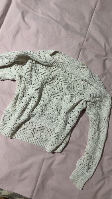 Кофта ажурная молочная