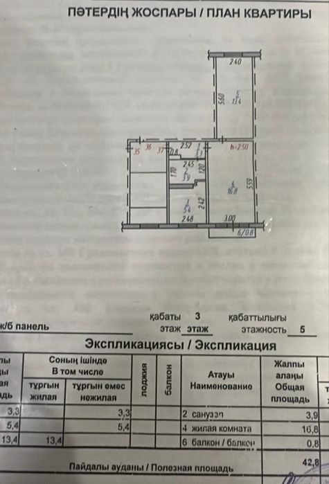Продается  квартира 2-х комн
