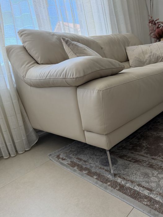 Vand 2 canapele fixe piele Mobexpert