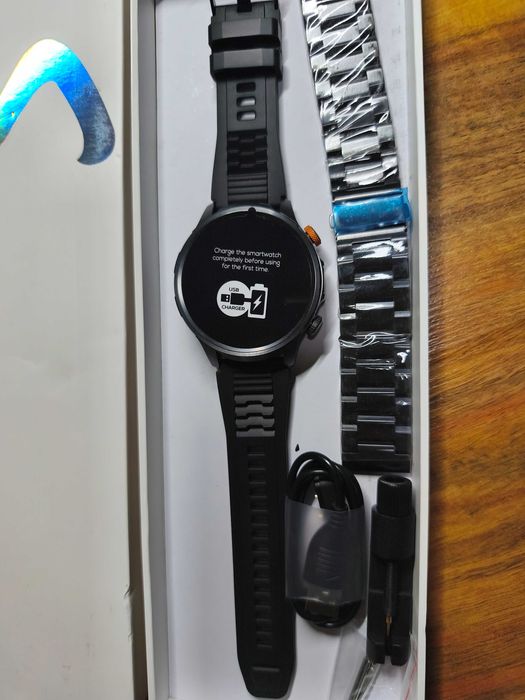 Унисекс Часовник Smart Watch AK90, Фенер, 1000mAh Батерия, 2 верижки