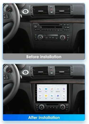 Мултимедия 9″ Android 14 за BMW Е81 Е82 E87 Е88 CARPLAY навигация RDS