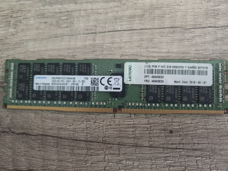 RAM Lenovo/Samsung ECC 2x32gb DDR4 2400