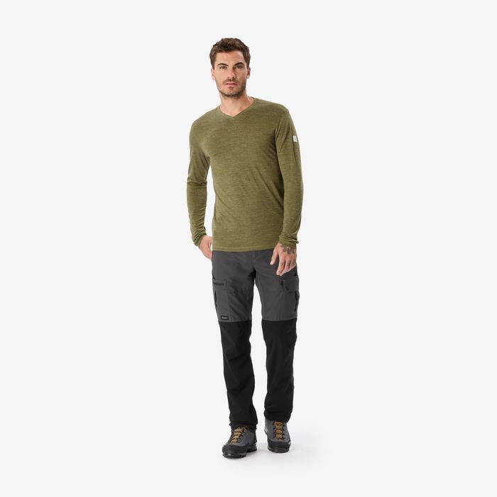 Bluză trekking cu lână merinos, Merino - produs resigilat Decathlon