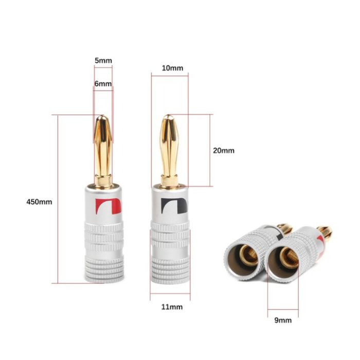 Nakamichi банан щекери за тонколини Hi-Fi Hi-End позлатени