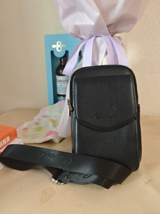 Кожаная сумка Cantlor, барсетка