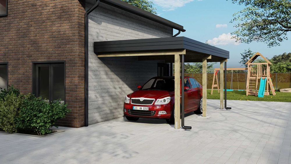 Carport din lemn masiv