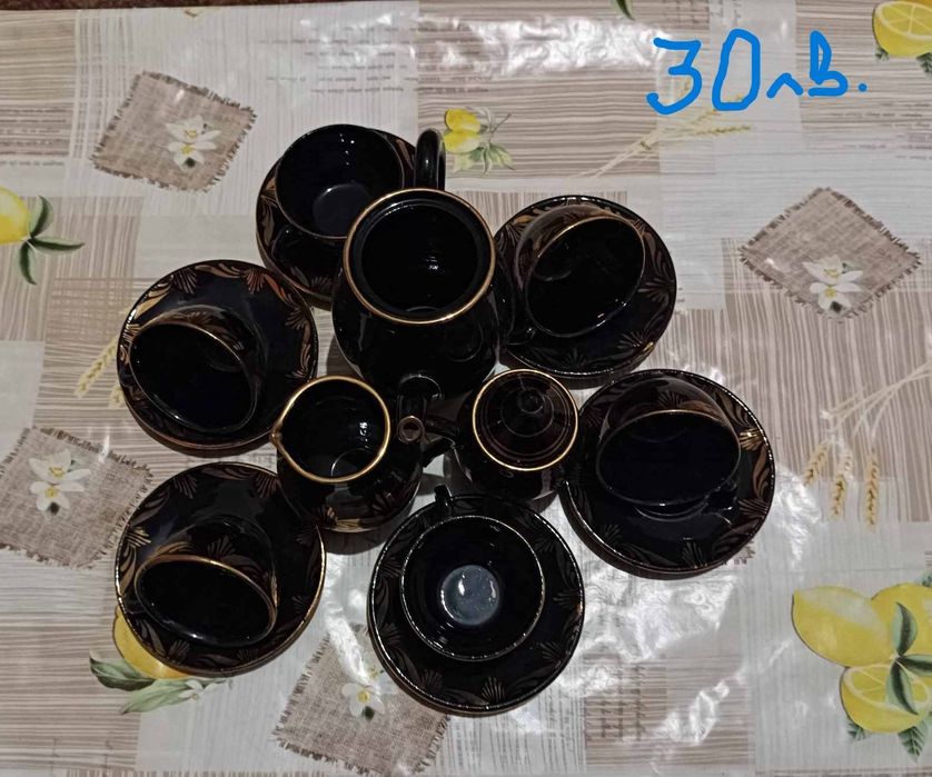 Сервиз за кафе в черно