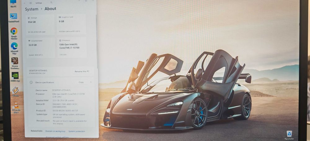 Яко Геймърско PC I7 13700/32Gb/1TB nVme/MSI 3070TI/WiFi&BT/Гаранция