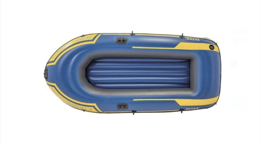Надуваема лодка, Синя, Размери 2.36x1.14x0.41m, 2 души, Intex