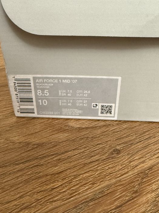 Air force 1 mid black