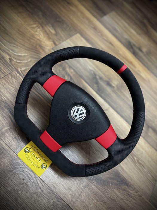 Volan piele Nappa Tesit VW Golf 5, Passat B6,Touran, Jetta,Tiguan