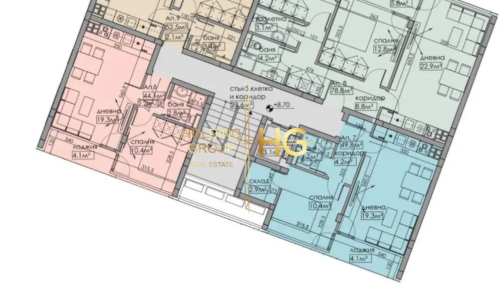2-стаен в Варна-Бриз площ 65  кв.м