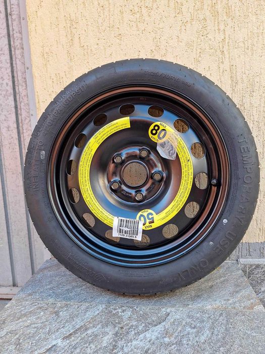 Roata rezerva slim 125/70 R16 NOUA 5x112 Audi VW Skoda Seat
