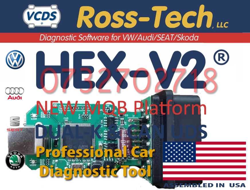 Tester Auto VCDS HEX-CAN V2 Pro MQB HW1:1 SOFT original ARM STM32F429 2026