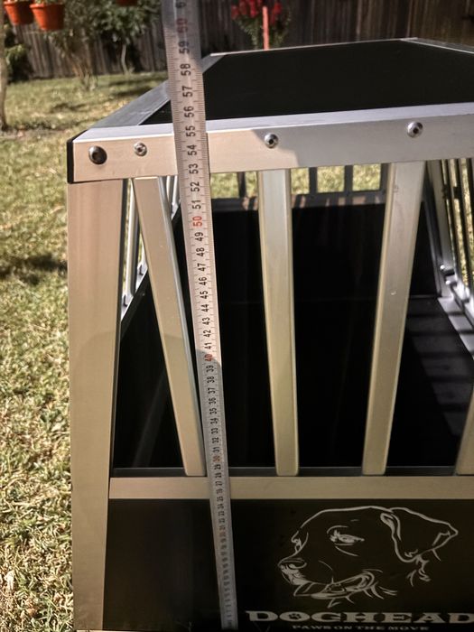 Cușcă transport câine din aluminiu – 75x64x55 cm – robustă