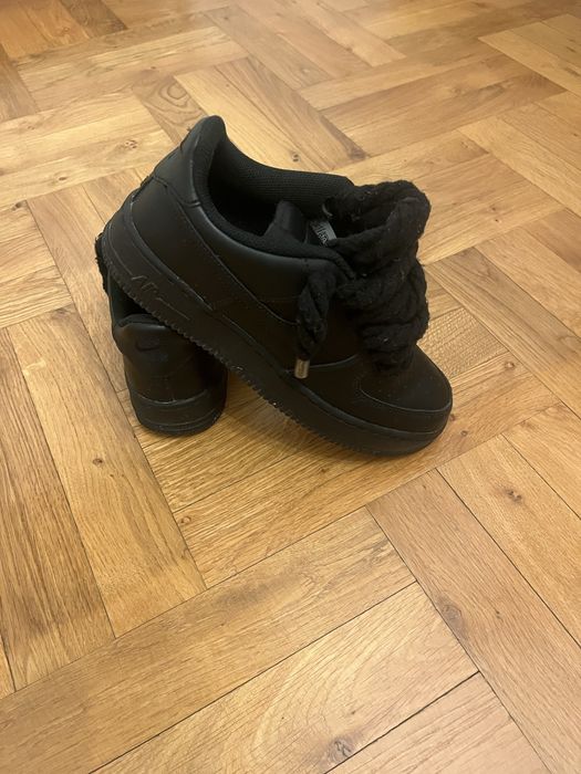 air force 1 black rope lace