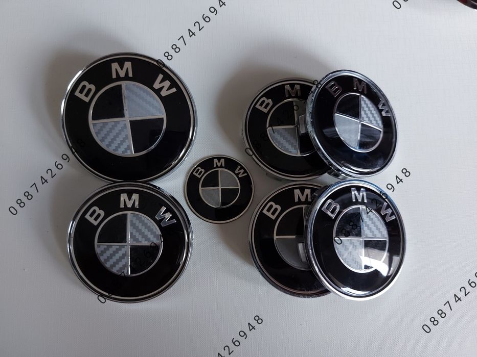 Карбонови емблеми 7 части за Бмв е36 е39 е46 е60 е61 е90 е91 Bmw X5